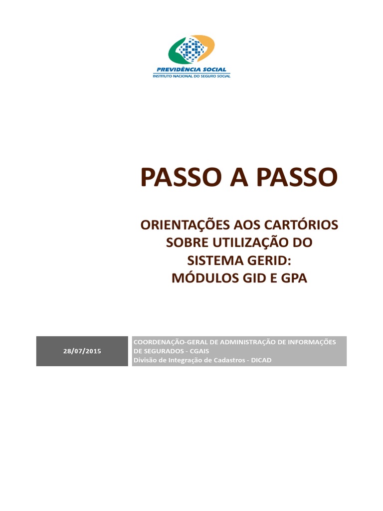 Passo A Passo Gerid | PDF | Autenticação | Programas