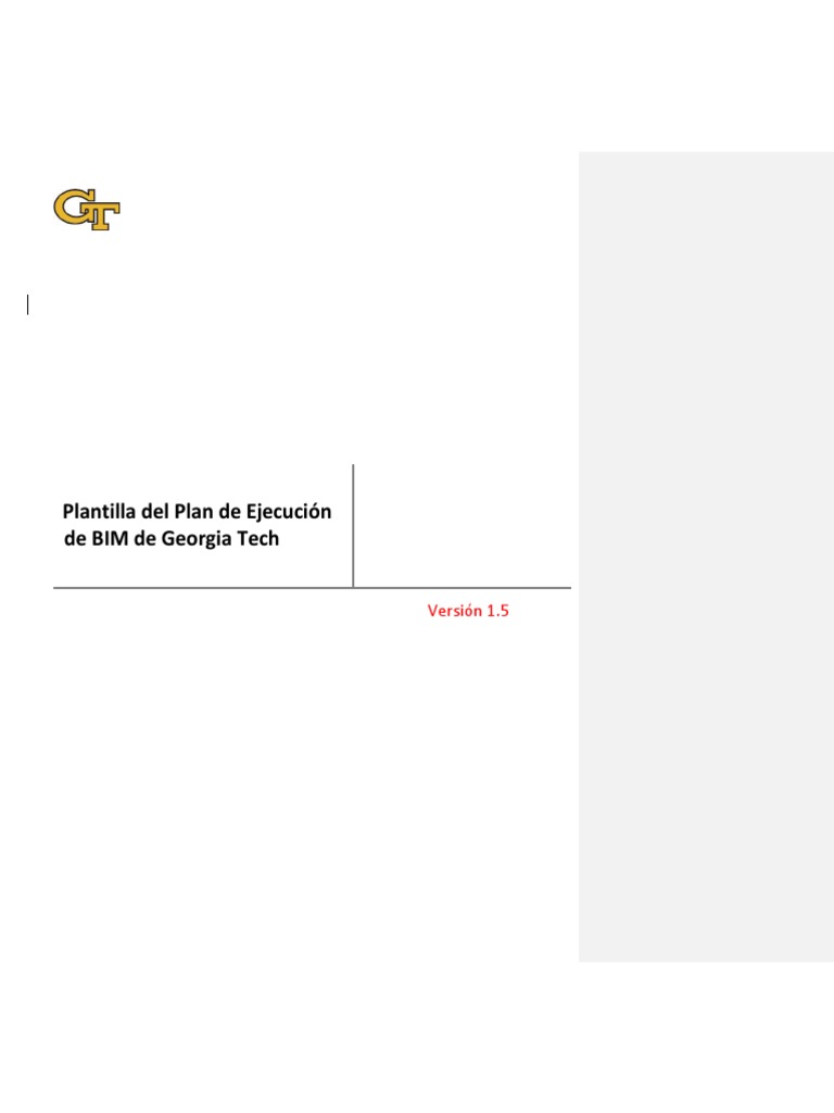 Plan de Ejecución BIM Georgia Tech | PDF | Autodesk Revit | Arquitecto