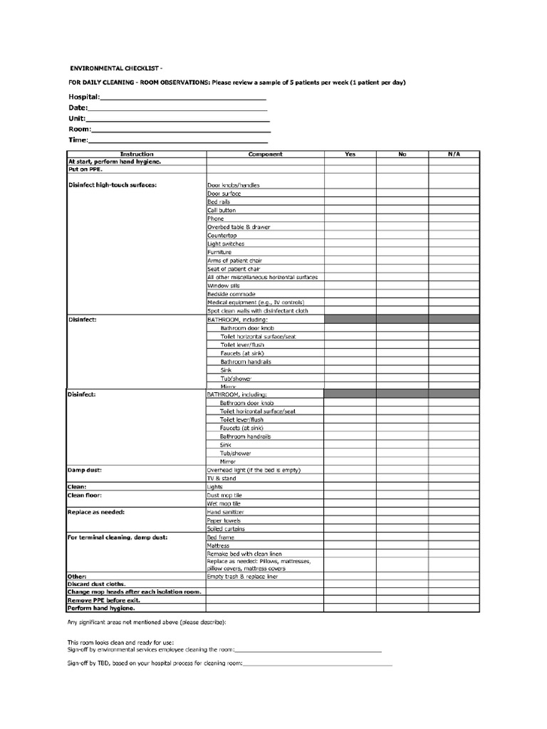 Contoh Form Checklist