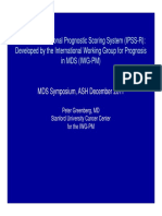 Revised International Prognostic Scoring System (IPSS-R) : Developed by The International Working Group For Prognosis in MDS (IWG-PM)