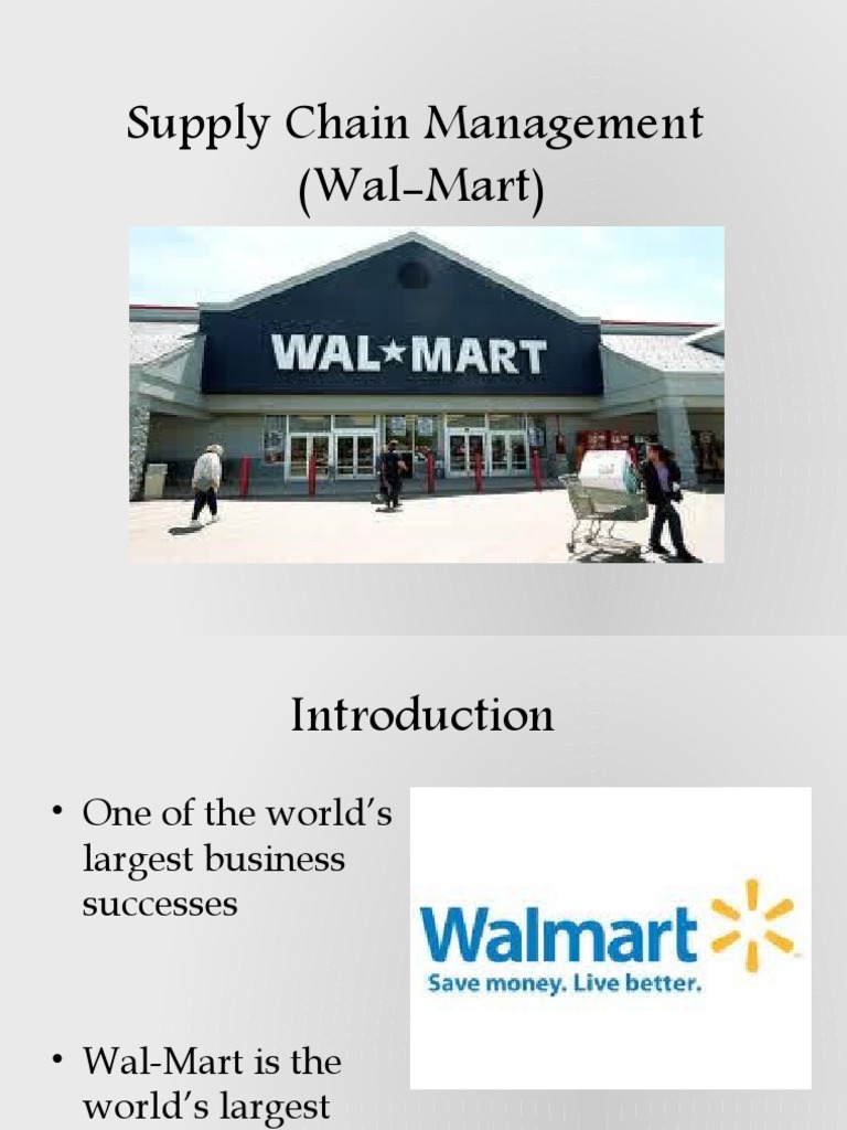 Supply Chain Management (WalMart) Download Free PDF Walmart