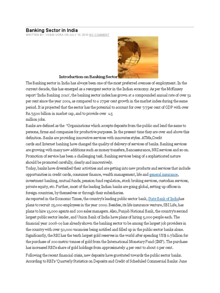 Overview of India's Banking Sector | PDF | Banks | Reserve Bank Of India