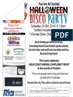 Flyer For Chaplaincy Halloween Disco