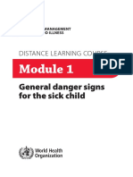 General Danger Signs For The Sick Child: Distance Learning Course