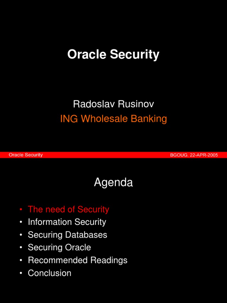 Oracle Security Best Practices | PDF | Oracle Database | Information ...