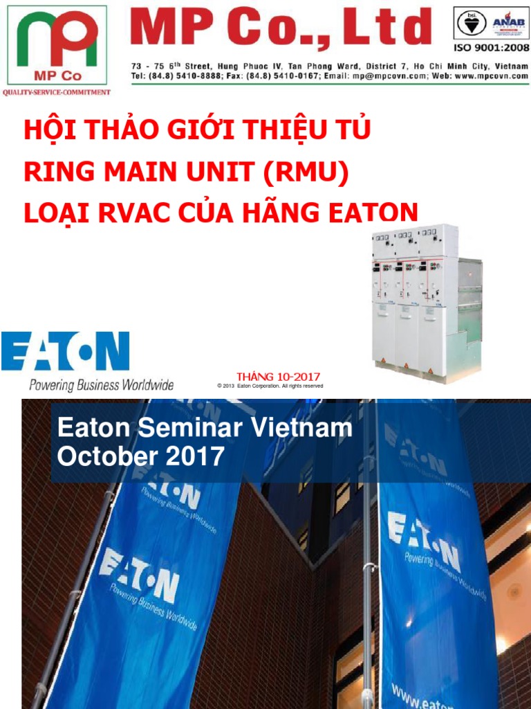 Eaton RMU RVAC Product Presentation - 06102017 | PDF | Fuse (Electrical ...
