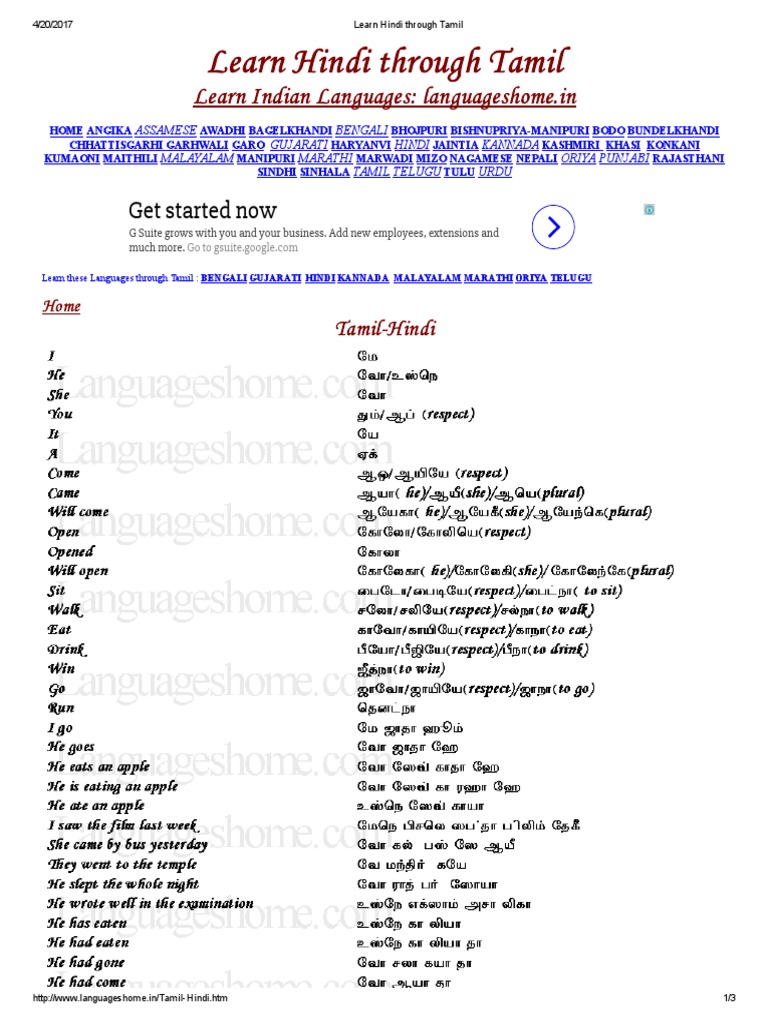 LEARN HINDI THROUGH TAMIL ENGLISH PDF intelligence overview