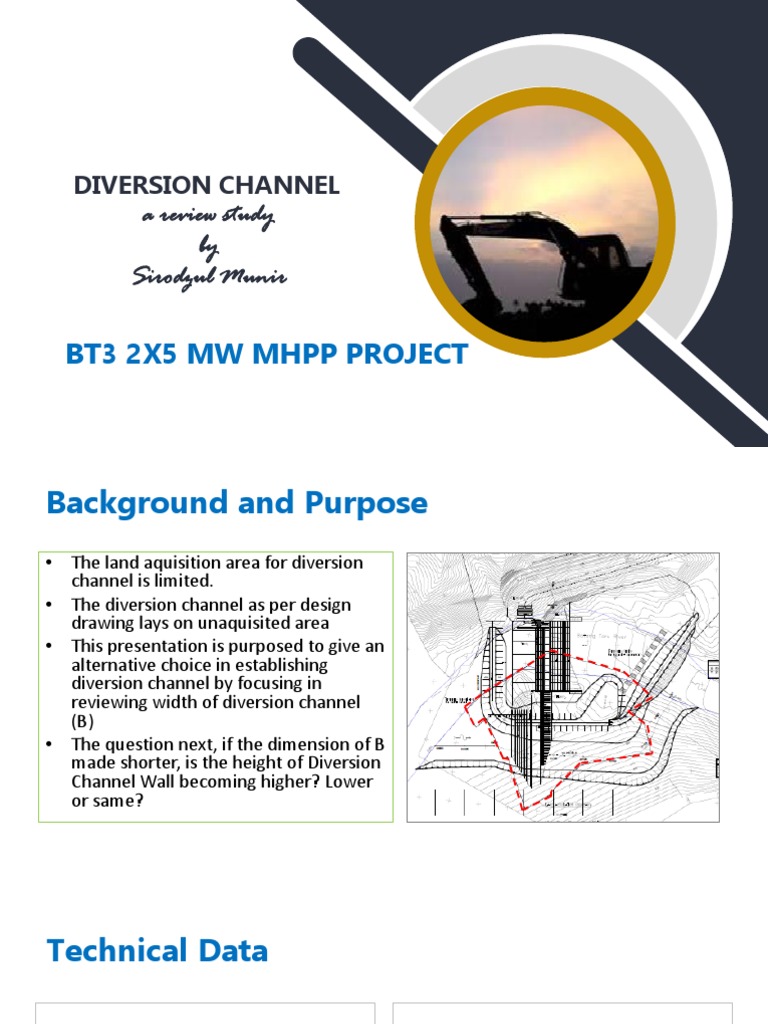 Diversion Channel Design Review Study | PDF | Spillway | Water And Politics