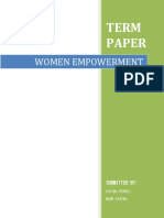Term Paper On Women Empowerment
