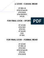 For Final Look - Casual Wear: Up Erg-Lb Uplb Schemes Uplb Seles Uplb Engsoc Upces