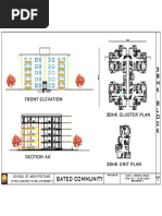 3 B H K B L O C K: Front Elevation