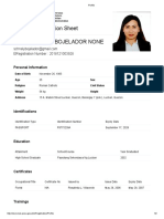 Worker'S Information Sheet Schnely Elpa Bojelador None: Eregistration Number: 2018121003928