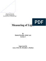 Measuring of Light