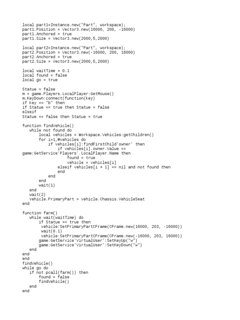 Script Op Vehicle Simulator Mathematics