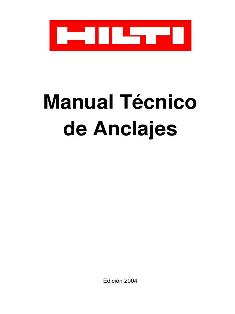 Manual Anclajes Hilti PDF | PDF | Fatiga (material) | Temblores