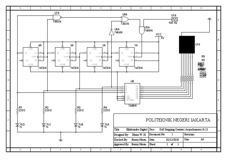 Digital Counter Circuit Design | PDF
