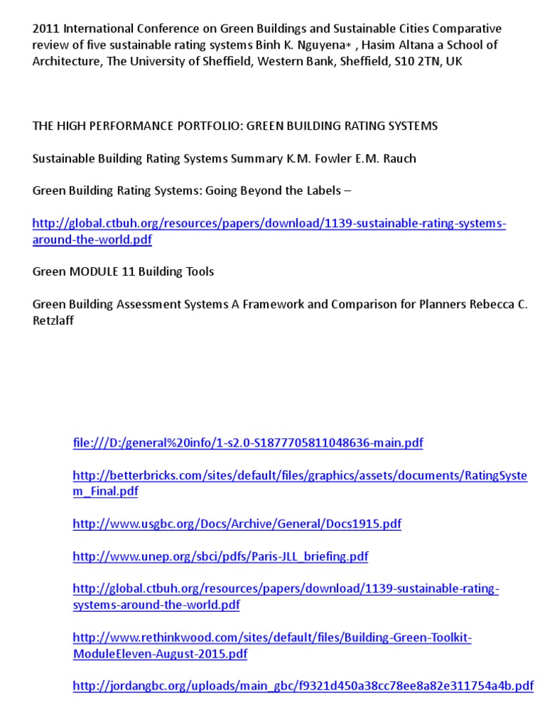 Comparative Review of Leading Green Building Rating Systems from Around ... - Green Building Rating Systems For Apartment Complexes