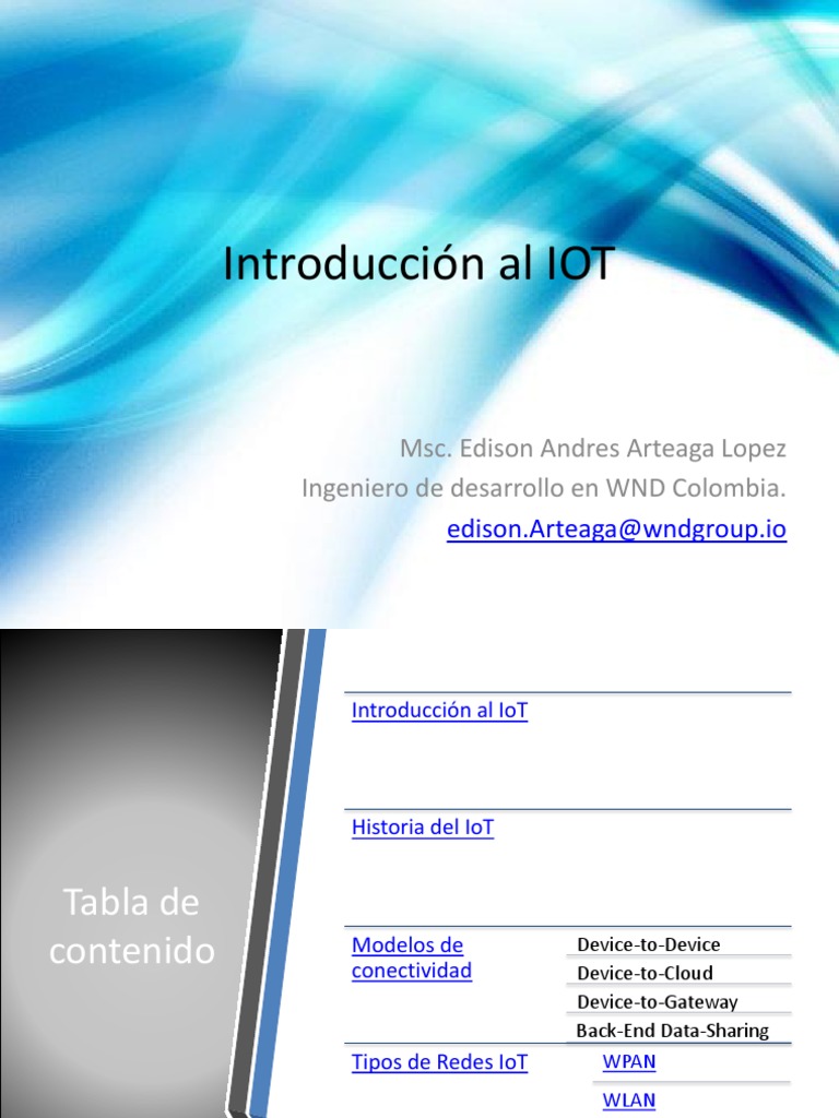 Introducción Al IOT - Final | PDF | Internet de las Cosas | Wifi