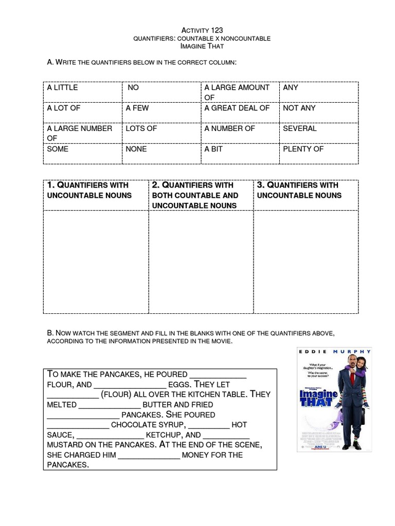 Quantifiers Exercise With Movie