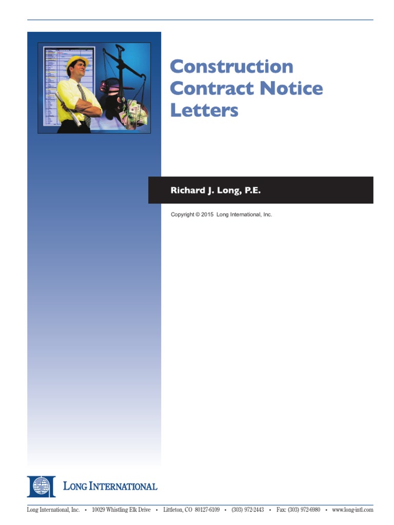Construction Contract Notice Letters Guide | PDF | Construction ...