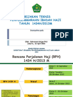 Kebijakan Teknis Penyelenggaraan Ibadah Haji 2013 (PaKk Ses)