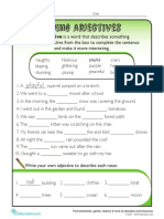 Writing Adjectives Using Adjectives