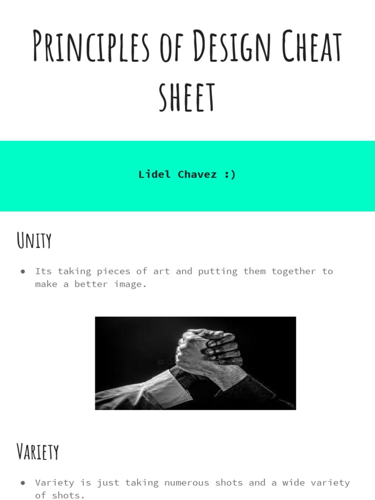 Principles of Design Cheat Sheet | PDF