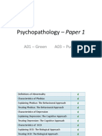 Documents a2 Psychology Paper 1 Psychopathology Powerpoint
