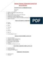 4 0 Hours Summer Training On Embedded System 8 Bit Microcontroller