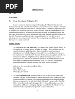 DC Week Review Memo