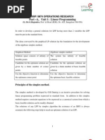 Unit 2 Lecturer Notes of Linear Programming of or by DR