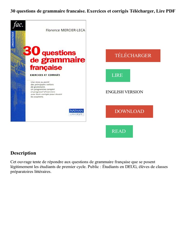 Le Labo De Grammaire 5e Corrigé Pdf Travel Guide For First Year Au Pairs | PDF | Langue française | Langue  anglaise