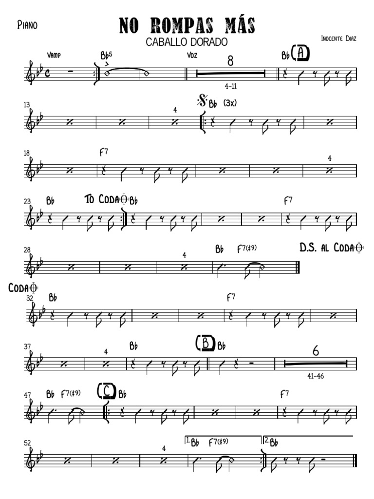No Rompas Más - Piano - 2015-04-13 2325 - Piano | PDF