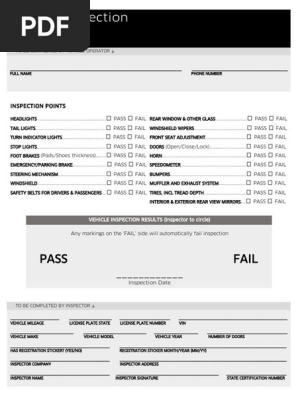 Vehicle Inspection v 2