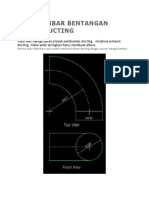 Menggambar Bentangan Elbow Ducting