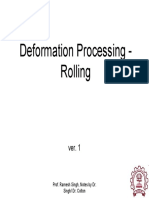 Deformation Processing - Rolling
