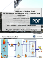 VacuumTreatmentofMoltenSteelRHRuhrstahlHeraeusvs VTDVacuumTankDegasser PDF