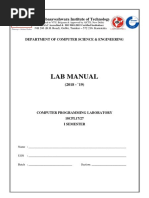 Lab Manual: Channabasaveshwara Institute of Technology