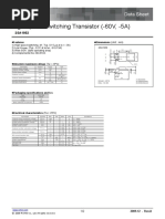 High-Speed Switching Transistor (-60V, - 5A) : Features Dimensions (Unit: MM)