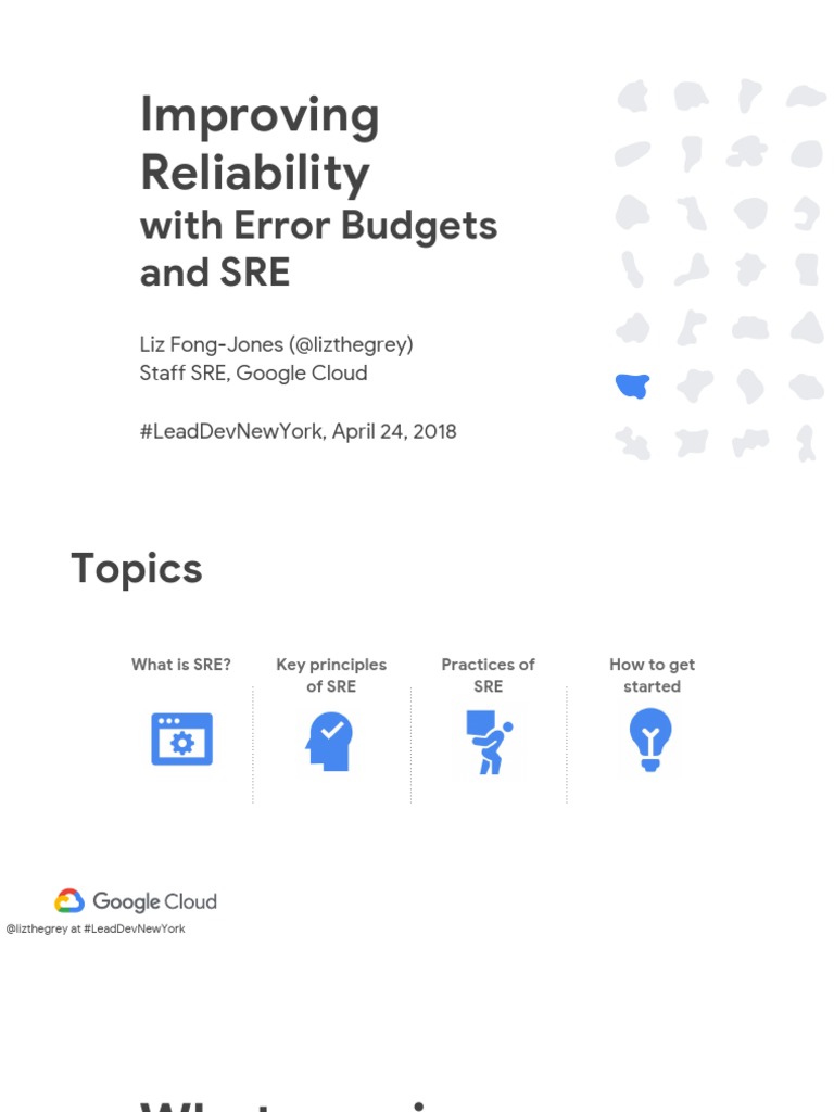 SRE & Error Budgets for Reliability | PDF | Reliability Engineering ...