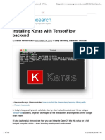 Ker as Tensor Flow Installation