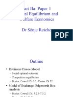 Part Iia: Paper 1 General Equilibrium and Welfare Economics DR Sönje Reiche