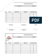 Serah Terima Tools Main Machine