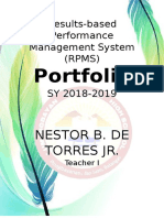 RPMS Portfolio 2018-2019 Results Performance Management System