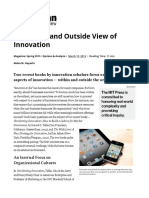 The Inside and Outside View of Innovation