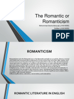The Romantic or Romanticism