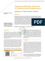 Surgical-Orthodontic Treatment of A Skeletal Class III Malocclusion