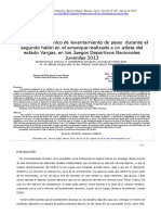 Analisis Biomecanico de Levantamiento de Pesas Durante