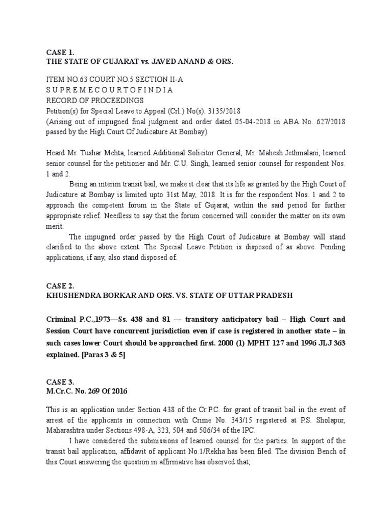 Transit Bail PDF Bail Comparative Law