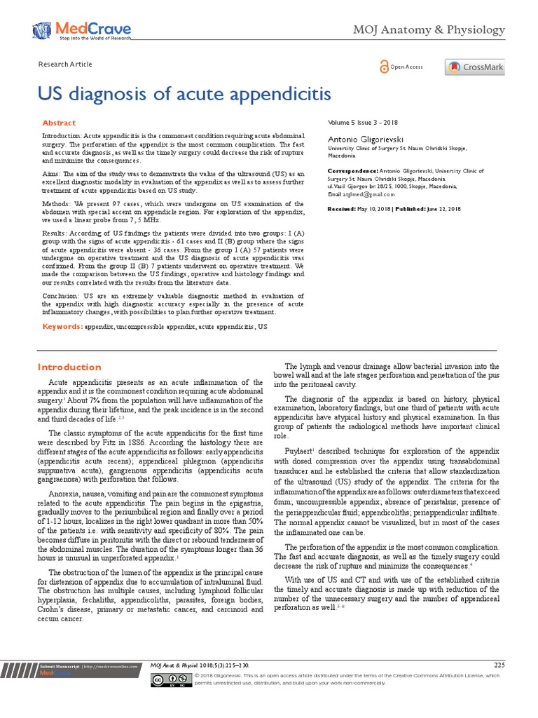 Us Diagnosis of Acute Appendicitis PDF | PDF | Medical Ultrasound ...